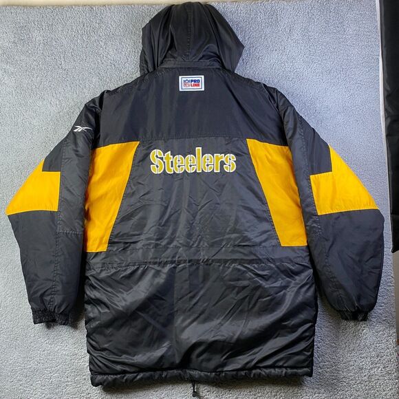 Steelers Proline Starter Jacket Reebok NFL insulated Jacket Parka Size XL - Picture 2 of 16